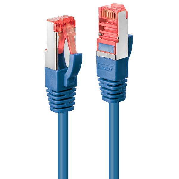 Lindy - Cavo patch - RJ-45 (M) a RJ-45 (M) - 2 m - SFTP, PiMF - CAT 6e - antiaggrovigliamento - blu