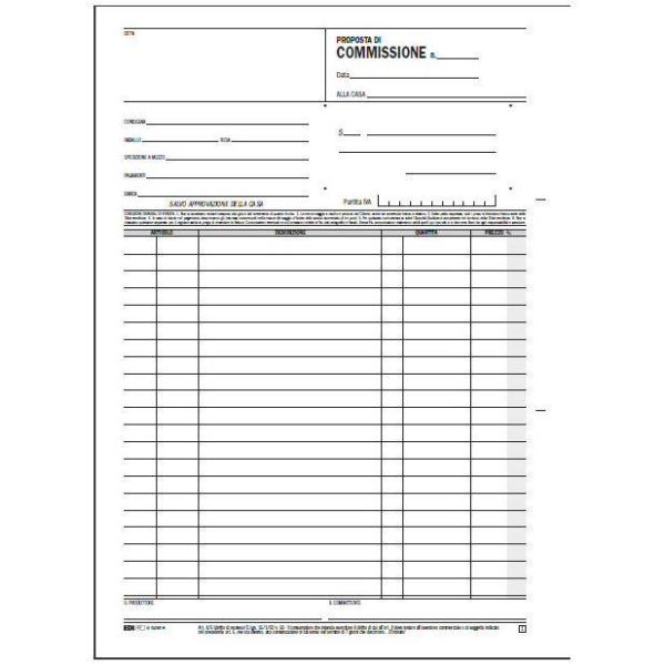 Edipro - Blocco commissioni - 50 fogli - …