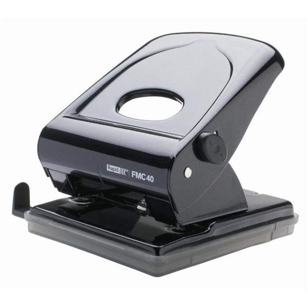 Rapid Fashion FMC40 - Perforatore - 40 fogli - metallo - phantom black