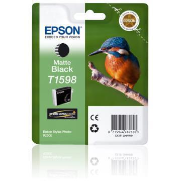 Epson T1598 - 17 ml - nero opaco - originale - blister - cartuccia d'inchiostro - per Stylus Photo R2000