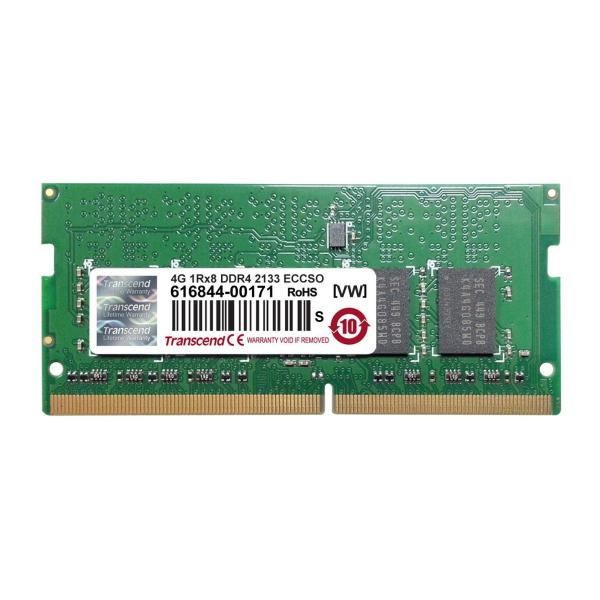 Transcend - DDR4 - modulo - 4 GB - SO DIMM 260-pin - 2133 MHz / PC4-17000 - CL15 - 1.2 V - senza buffer - ECC