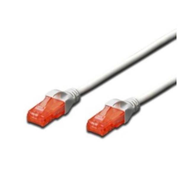 DIGITUS Professional - Cavo patch - RJ-45 (M) a RJ-45 (M) - 3 m - UTP - CAT 6e - IEEE 802.3 - senza alogeni, stampato, antiaggrovigliamento - grigio