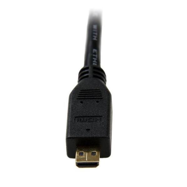 StarTech.com Cavo HDMI ad alta velocità con Ethernet da 3 m - HDMI a Micro HDMI M/M - CAvo da 3 metri HDMI (A) a HDMI Micro (D) (HDADMM3M) - Cavo HDMI con Ethernet - HDMI maschio a micro HDMI maschio - 3 m - schermato - nero
