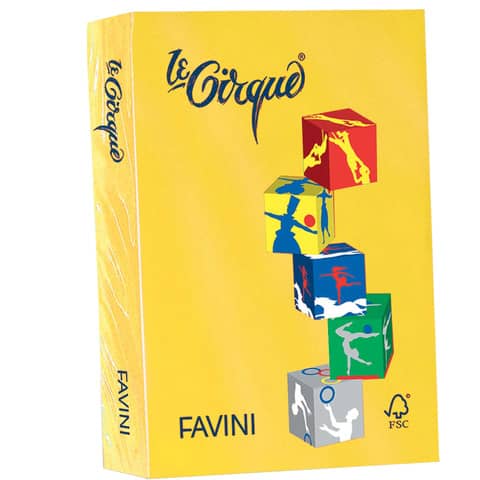 FAVINI HOME-OFFICE BASIC Le Cirque - Giallo zolfo - A4 (210 x 297 mm) - 80 g/m² - 500 fogli carta comune