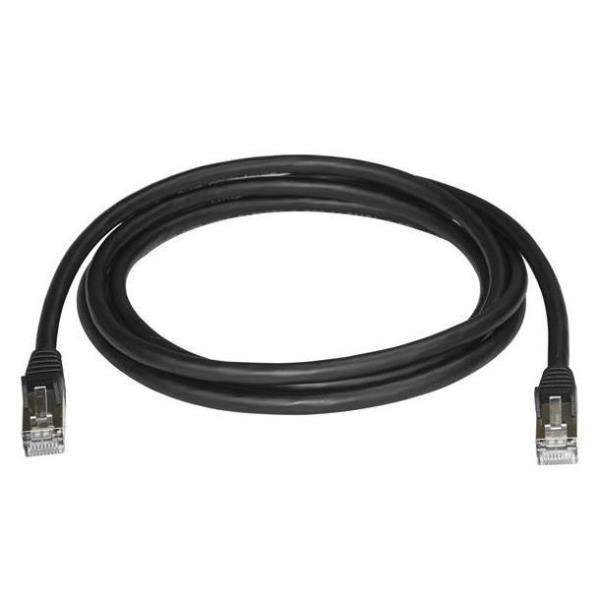 StarTech.com Cavo di Rete Ethernet Cat6a - Cavo Schermato STP da 2m - Cavo RJ45 Antigroviglio - Nero - Cavo patch - RJ-45 (M) a RJ-45 (M) - 2 m - STP - CAT 6a - stampato, antiaggrovigliamento - nero