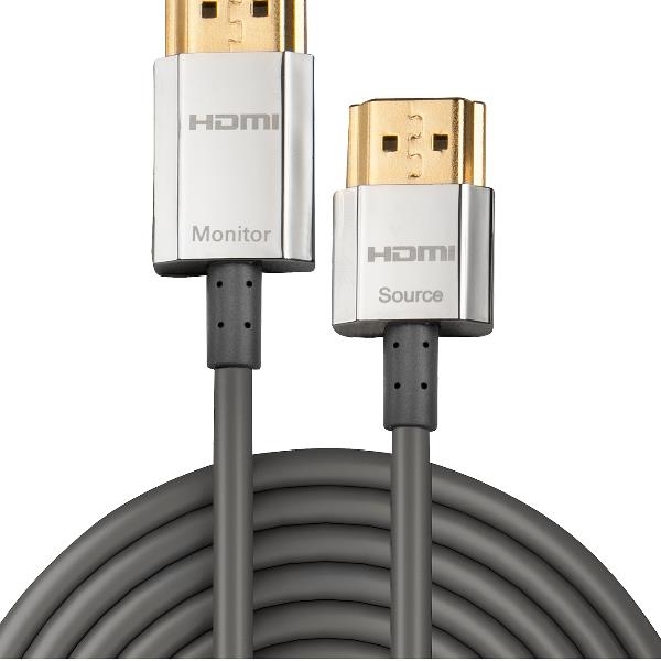 Lindy CROMO Slim High Speed HDMI Cable with Ethernet - Cavo HDMI con Ethernet - HDMI maschio a HDMI maschio - 1 m - doppino schermato (STP)