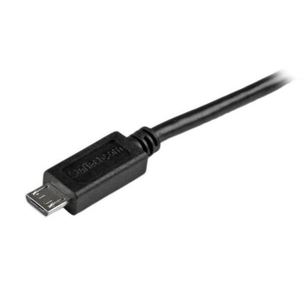 StarTech.com Cavo di sincronizzazione e di ricarica USB a Micro USB slim per Smartphone e Tablet Android -A a Micro B slim da 3m - Cavo USB - Micro-USB Tipo B (M) a USB (M) - USB 2.0 - 3 m - stampato - nero