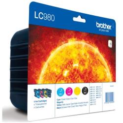 Brother LC980VALBP - Confezione da 4 - nero, giallo, ciano, magenta - originale - blister - cartuccia d'inchiostro - per Brother DCP-145, 163, 165, 195, 365, 373, 375, 377, MFC-250, 255, 290, 295, 297
