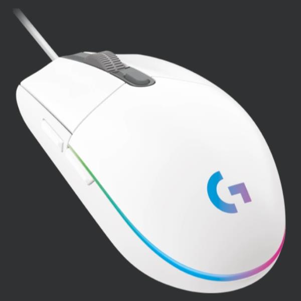 Logitech Gaming Mouse G203 LIGHTSYNC - Mouse - ottica - 6 pulsanti - cablato - USB - bianco