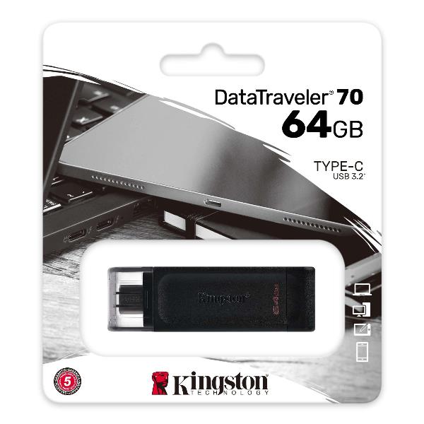 Kingston DataTraveler 70 - Chiavetta USB - 64 GB - USB-C 3.2 Gen 1