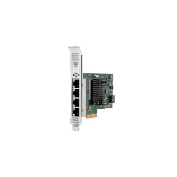 HPE I350-T4 - Adattatore di rete - PCIe 2.0 x4 - Gigabit Ethernet x 4 - per ProLiant DL20 Gen10, DL325 Gen10, DL360 Gen10, DL380 Gen10, ML30 Gen10, XL220n Gen10
