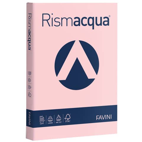 FAVINI Rismacqua - Cellulosa - rosa - A4 (210 x 297 mm) - 140 g/m² - 200 fogli carta colorata