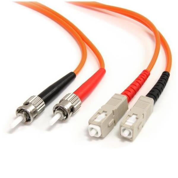 StarTech.com Cavo di rete patch ST - SC 62.5/125 multimodale duplex in fibra ottica da 2m - Connettore patch ST-SC - arancione - Cavo di rete - SC multi-mode (M) a ST multi-mode (M) - 2 m - fibra ottica - duplex - 62.5 / 125 micron