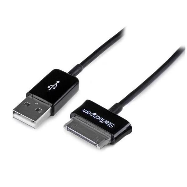 StarTech.com Connettore dock 1 m a cavo USB per Samsung Galaxy Tab - Cavo per ricarica / dati - USB maschio a connettore per docking a 30 pin Samsung maschio - 1 m - schermato - nero - per Samsung Galaxy Tab, Tab 10, Tab 2, Tab 7.0, Tab 7.7, Tab 8.9, Tab WiFi