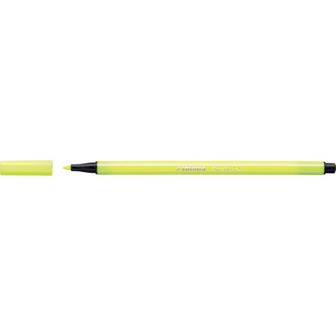STABILO Pen 68 - Penna punta in fibra - giallo fluorescente - inchiostro base acqua - 1 mm - medio