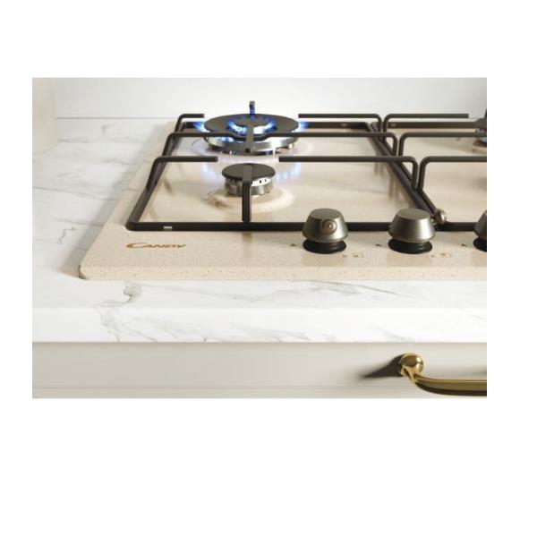 Candy Classic CHW6BRAV4WGT - Piano cottura a gas - 4 piastre - Nicchia - larghezza: 56 cm - prof. 48 cm - avena