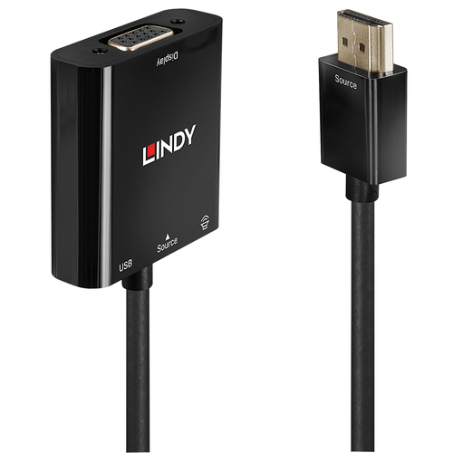 Lindy - Convertitore video - HDMI - VGA - nero