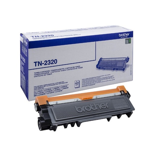 Brother TN2320 - Nero - originale - cartuccia toner - per Brother DCP-L2500, L2520, L2560, HL-L2300, L2340, L2360, L2365, MFC-L2700, L2720, L2740