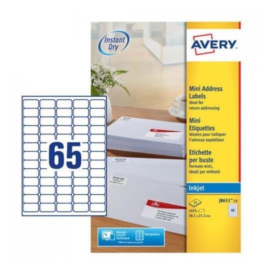 Avery - Bianco - 21.2 x 38.1 mm …