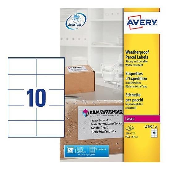 Avery Zweckform L7992 - Adesivo permanente - bianco …