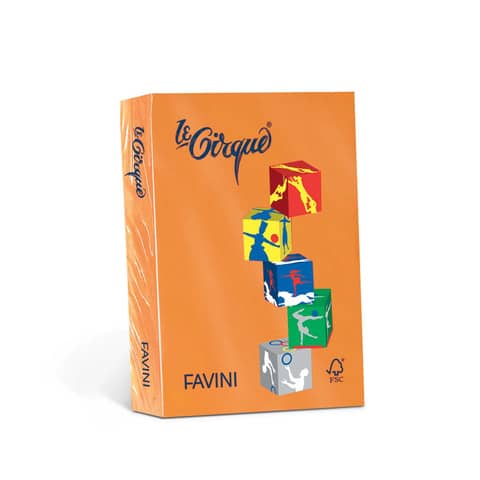 FAVINI HOME-OFFICE BASIC Le Cirque - Arancione tropici - A3 (297 x 420 mm) - 80 g/m² - 500 fogli carta comune