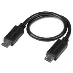 StarTech.com Cavo USB OTG - Micro USB a Micro USB - M/M - 20cm - Cavo USB - Micro-USB Tipo B (M) a Micro-USB Tipo B (M) - USB OTG - 20.32 cm - nero