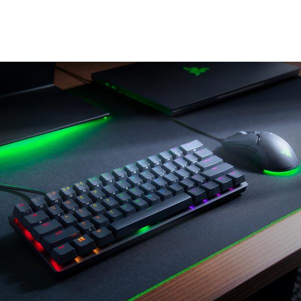 Razer Huntsman Mini - Tastiera - retroilluminazione - USB - USA - interruttore: Razer Clicky Optical - nero