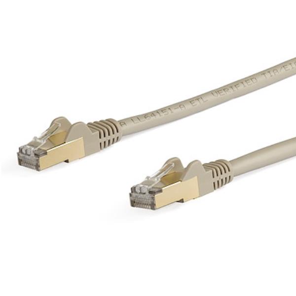 StarTech.com Cavo di rete Ethernet RJ45 CAT6a da 5m - Grigio - Cavo in rame - Cavo Network (6ASPAT5MGR) - Cavo patch - RJ-45 (M) a RJ-45 (M) - 5 m - STP - CAT 6a - stampato, antiaggrovigliamento - grigio
