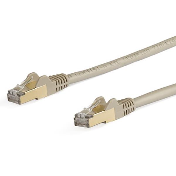 StarTech.com Cavo di rete Ethernet RJ45 CAT6a da 7m - Grigio - Cavo in rame - Cavo Network (6ASPAT7MGR) - Cavo patch - RJ-45 (M) a RJ-45 (M) - 7 m - STP - CAT 6a - stampato, antiaggrovigliamento - grigio