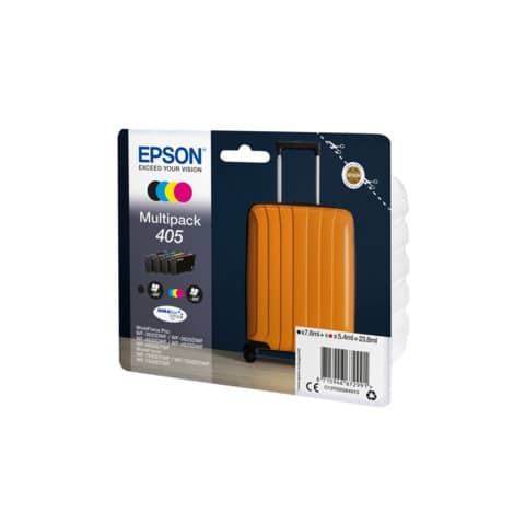 Epson 405 - Confezione da 4 - nero, giallo, ciano, magenta - originale - cartuccia d'inchiostro - per WorkForce WF-7310, 7830, 7835, 7840; WorkForce Pro WF-3820, 3825, 4820, 4825, 4830, 7840