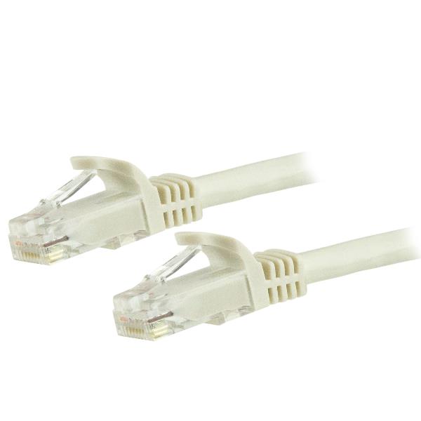 StarTech.com Cavo Ethernet CAT 6 UTP da 7.5 m - Cavo di rete Gigabit antigrovigio 24 AWG - Bianco (N6PATC750CMWH) - Cavo patch - RJ-45 (M) a RJ-45 (M) - 7.5 m - UTP - CAT 6 - antiaggrovigliamento - bianco
