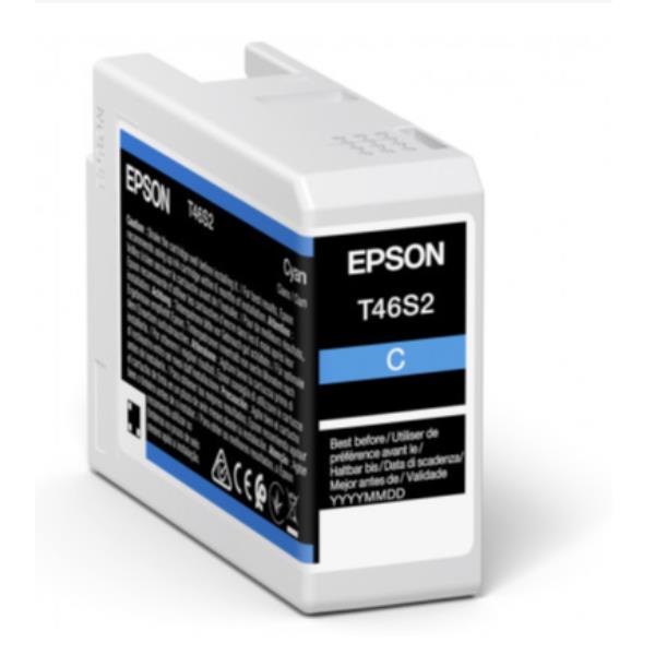 Epson T46S2 - 25 ml - ciano - originale - cartuccia d'inchiostro - per SureColor P706, SC-P700, SC-P700 Mirage Bundling
