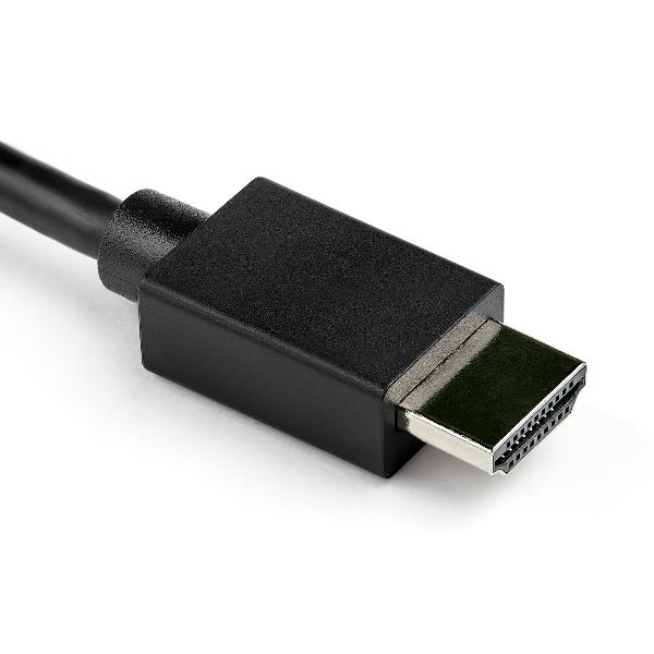 StarTech.com Cavo adattatore da VGA a HDMI da 3 m - Alimentazione via USB - 1080p -Convertitore attivo VGA (M) a HDMI (M) (VGA2HDMM3M) - Cavo adattatore - USB, HD-15 (VGA) maschio a HDMI maschio - 3 m - nero - attivo, supporto 1080p, Alimentazione USB + audio