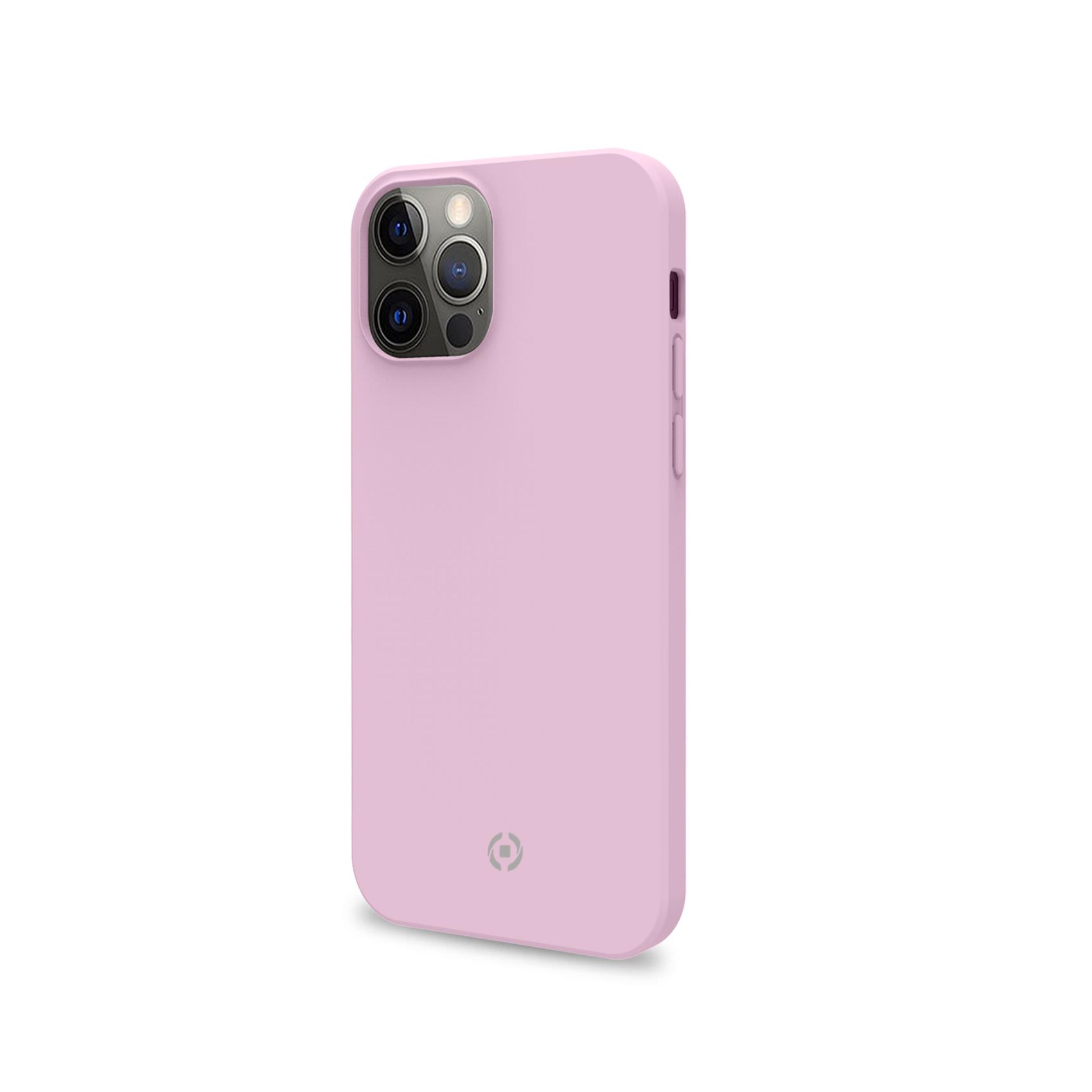 Celly FEELING - Cover per cellulare - silicone liquido - rosa - per Apple iPhone 12, 12 Pro