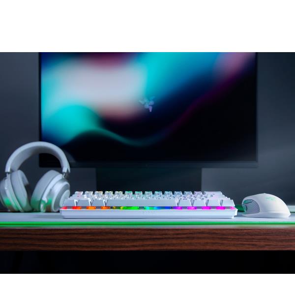 Razer Huntsman Mini - Tastiera - retroilluminazione - USB - USA - interruttore: Razer Clicky Optical Purple - mercurio