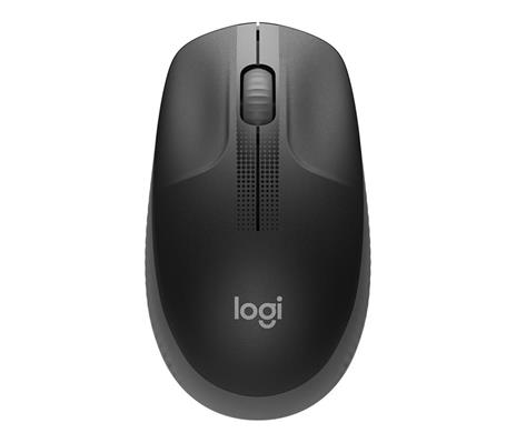 Logitech M190 - Mouse - ottica - 3 pulsanti - senza fili - ricevitore wireless USB - carbone