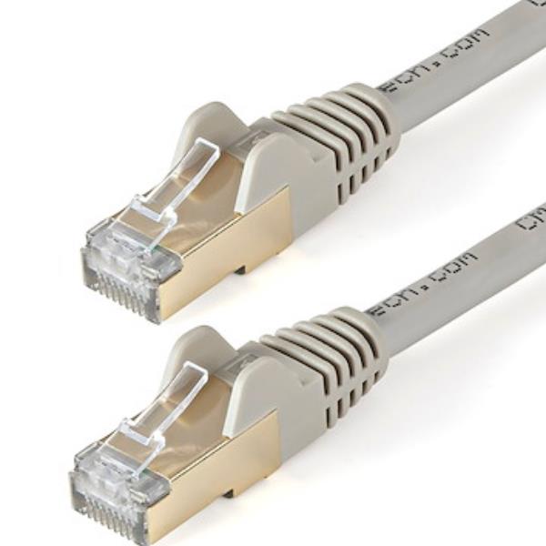 StarTech.com Cavo di rete Ethernet RJ45 CAT6a schermato da 1.5 m - Cavo Network in rame - Grigio (6ASPAT150CMGR) - Cavo patch - RJ-45 (M) a RJ-45 (M) - 1.5 m - STP - CAT 6a - stampato, antiaggrovigliamento - grigio