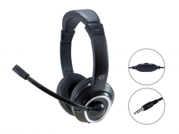 Conceptronic POLONA02B - Cuffie con microfono - on-ear …