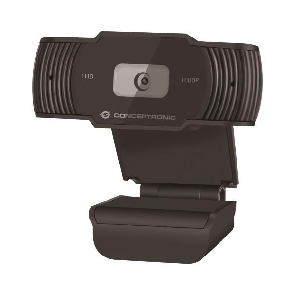 Conceptronic AMDIS04B - Webcam - colore - 1920 x 1080 - 1080p - focale fisso - audio - USB 2.0 - 5 V c.c.