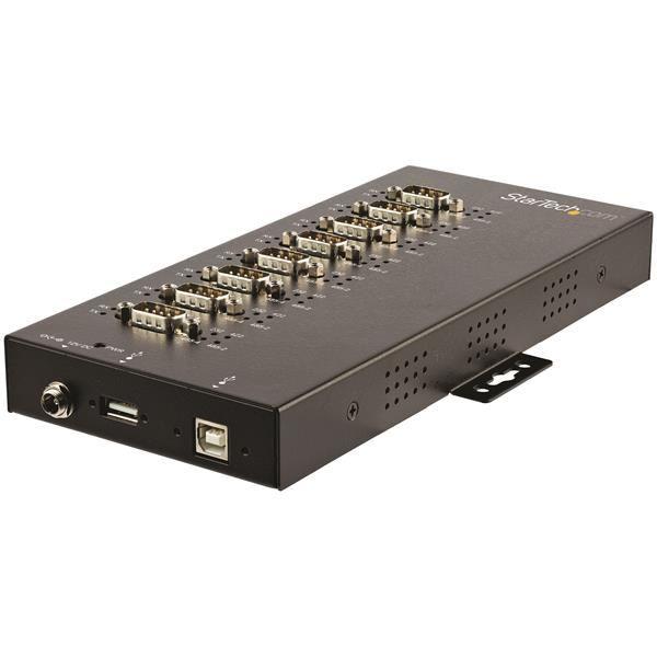 StarTech.com Adattatore Seriale Industriale RS-232/422/485 a 8 Porte USB - Protezione ESD 15kV - Scheda seriale - USB 2.0 - RS-232/422/485 x 8 - nero - Compatibile TAA