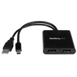 StarTech.com Adattatore multi monitor a 2 porte - MST Hub Mini DisplayPort a 2x DisplayPort - Doppio monitor 4K 30Hz - Video Splitter mDP a doppio DP 1.2 in modalità estesa per desktop PC Windows (MSTMDP122DP) - Ripartitore video - 2 x DisplayPort - desktop