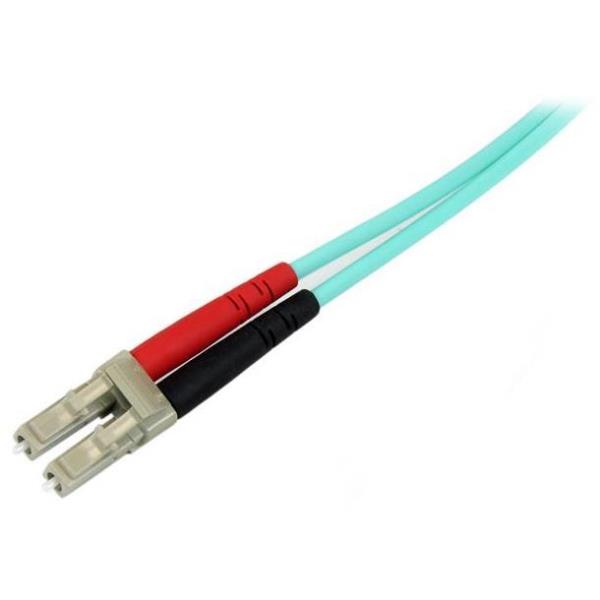 StarTech.com Cavo in Fibra Ottica Multimodale Duplex OM4 LC/LC - 100 Gb - 50/125 - LSZH - Turchese da 1m (450FBLCLC1) - Cavo di rete - LC multi-mode (M) a LC multi-mode (M) - 1 m - fibra ottica - duplex - 50 / 125 micron - OM4 - aqua