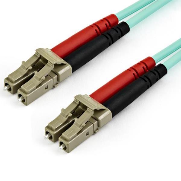 StarTech.com Cavo Fibra Ottica patch Multimodale LC a LC Duplex 50/125 OM4 - 15m - 40/100Gb -Turchese - LSZH (450FBLCLC15) - 10Gb - Cavo patch - LC multi-mode (M) a LC multi-mode (M) - 15 m - fibra ottica - duplex - 50 / 125 micron - OM4 - aqua