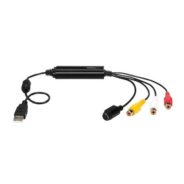 StarTech.com Scheda di acquisizione video da S Video/Composito a USB con supporto TWAIN - Convertitore analogico a digitale (SVID2USB232) - Adattatore per acquisizione video - USB 2.0 - NTSC, SECAM, PAL - nero
