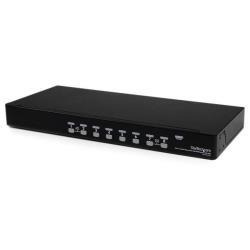 StarTech.com Switch KVM USB 8 porte, montabile a rack 1U, con OSD - Switch KVM - 8 x KVM port(s) - 1 utente locale - desktop - per P/N: RK3236BKF, RKCONS1701, RKCONS17HD, RKCONS1901, RKCONS1908K, RKCONS1916K, RKQMCAB12V2