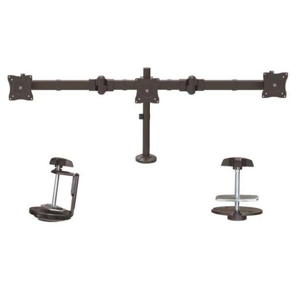 StarTech.com Braccio per triplo monitor VESA fino a 27" - Supporto monitor scrivania ergonomico - Staffa per monitor articolata regolabile in altezza - Inclinazione/Rotazione dello schermo (ARMTRIO) - Braccio regolabile - per 3 monitor - acciaio resistente - dimensione schermo: 13"-27" - per P/N: DK30CH2DPPD, USB3DOCKH2DP