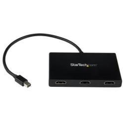 StarTech.com Adattatore multi monitor a 3 porte - Hub MST Mini DisplayPort a HDMI - Triplo 1080p o doppio 4K 30Hz - Video splitter in modalità desktop esteso solo su Windows - mDP 1.2 a 3x HDMI (MSTMDP123HD - Splitter video/audio - 3 x HDMI - desktop - AC 100/240 V