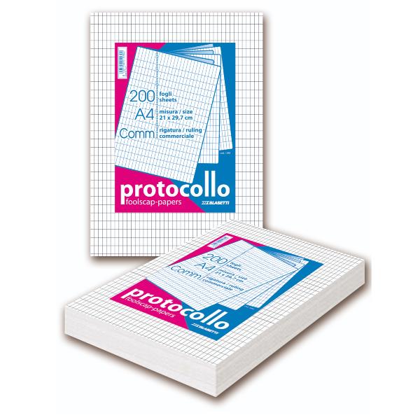 Blasetti PROTOCOLLO - Foglio protocollo - A4 - 200 fogli / 400 pagine - righe