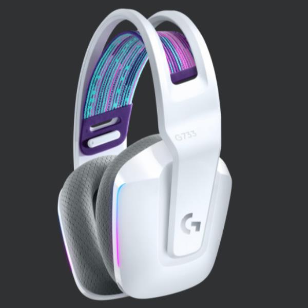 Logitech G G733 LIGHTSPEED Wireless RGB Gaming Headset - Cuffie con microfono - dimensione completa - 2,4 GHz - senza fili - bianco