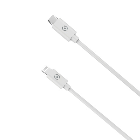Celly - Cavo Lightning - USB-C maschio a Lightning maschio - 1 m - bianco - Supporto per l'erogazione di energia elettrica - per Apple iPad/iPhone/iPod (Lightning)